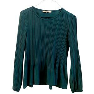 Dark Green Crinkled Blouse by La Fée Maraboutée (Long Sleeve) Size 38